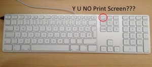 print screen on apple keyboard and print